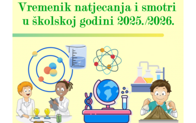 VREMENIK NATJECANJA I SMOTRI U ŠKOLSKOJ GODINI 2025./2026.