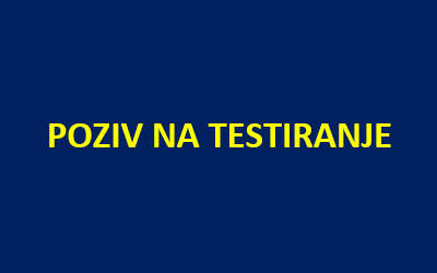 POZIV NA TESTIRANJE